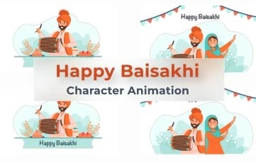 Baisakhi Character Animation Premiere Pro Templates
