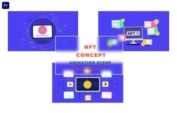 NFT Concept Animation Scene Premiere Pro Templates