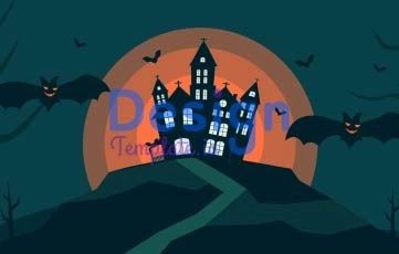 Halloween Day Character Animation Scene