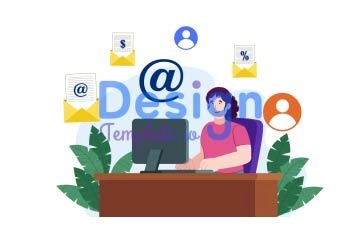 Email Marketing Animation Scene