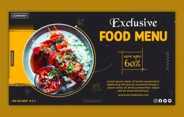 Digital Food Menu Card Premiere Pro Intro