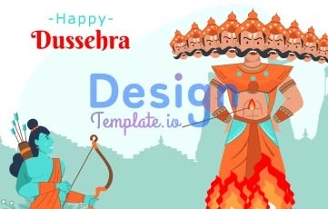 Indian Festival Dussehra Animation Scene