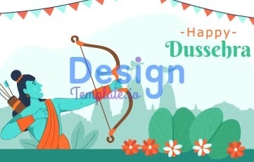 Dussehra Animation Scene