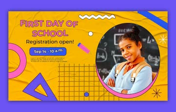 Students Back To School Slideshow After Effects Template