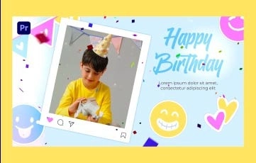 Kids Birthday Premiere Pro Slideshow Templates