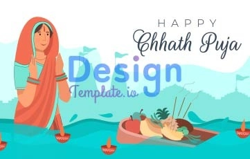 Chhath Puja Character Animation Scene