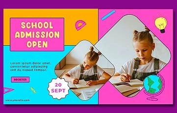 Kids Back To School After Effects Slideshow Template