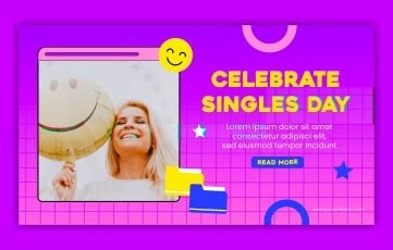 Singles Day Celebration After Effects Slideshow Template