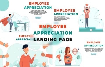 Employee Appreciation Landing Page After Effects Template