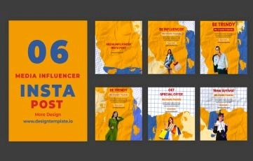 Media Influencer Instagram Post After Effects Template