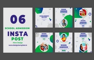 School Admission Instagram Post After Effects Template