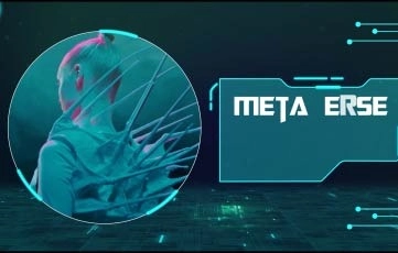 Metaverse Theme Glitch Slideshow After Effects Template