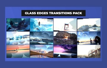 Glass Edges Transitions Pack Animated After Effects Template