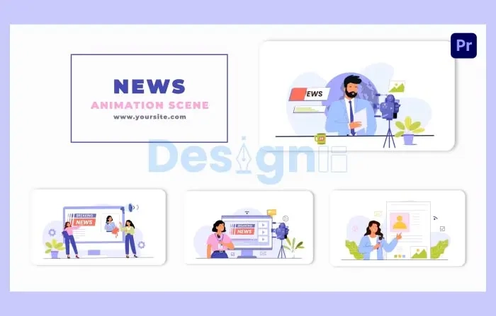 News Reporter Animation Scene