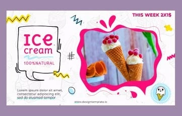 American Food Icecream Slideshow After Effects Templates