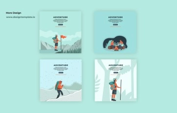 Adventure Animation Instagram Post After Effects Template