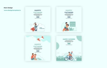 Fathers Day Instagram Post After Effects Template