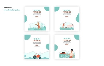Indian Farming Instagram Post  After Effects Template