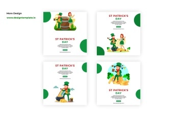 St Patrick Day Instagram Post After Effects Template