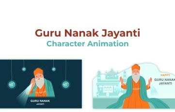 Guru Nanak Jayanti Illustration After Effects Template
