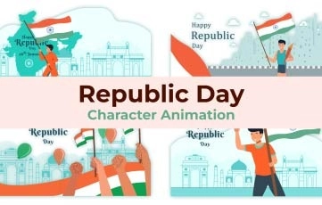 Republic Day Illustration After Effects Template
