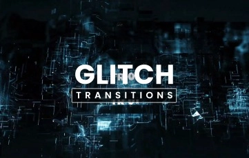 After Effects Template Stylish Glitch Transitions Pack