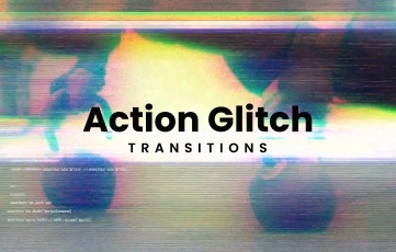 Action Glitch Transitions After Effects Template