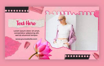 Pink Paper Intro After Effects Templates