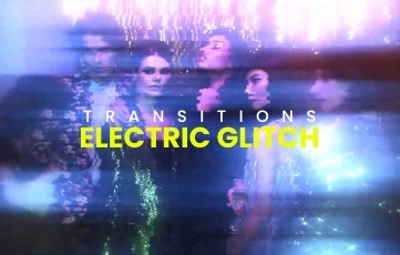 New Electric Glitch Transitions Pack After Effects Template
