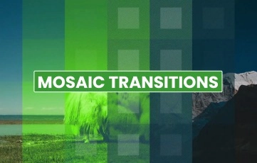 Best Mosaic Transitions Pack After Effects Template