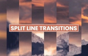 Trendy Split Line Transitions Pack After Effects Template