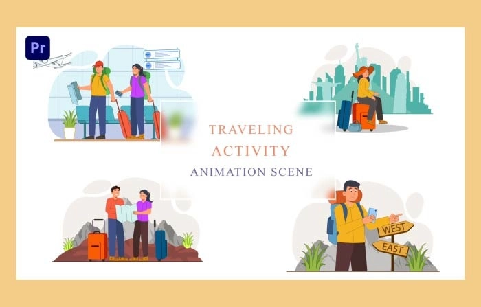 Travelling Animation Scene Premiere Pro Template