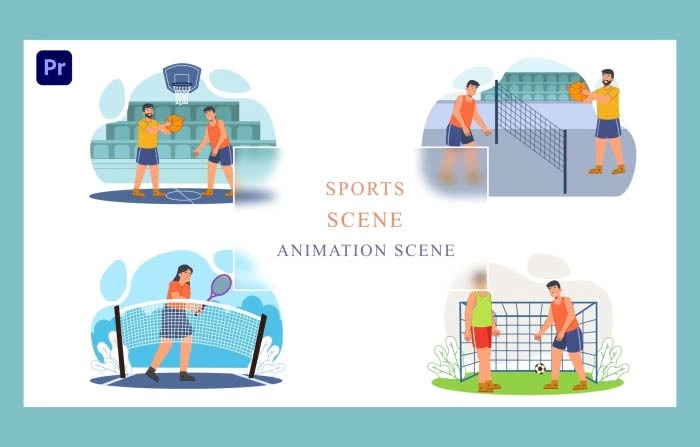 Sports Animation Scene Premiere Pro Template