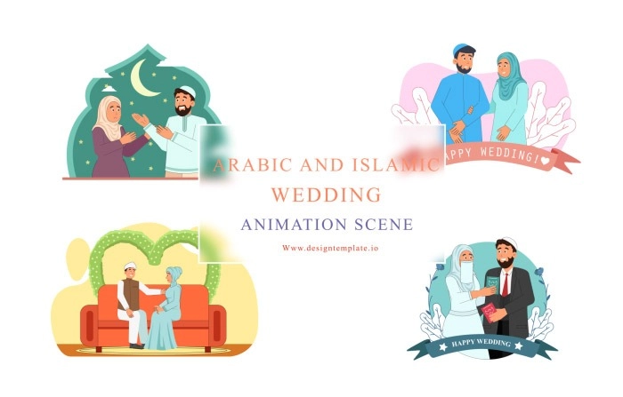 Arabic And Islamic Wedding Animation Scene After Effects Template