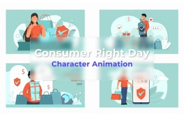 Consumer Right Day Character Animation Scene Pack 2