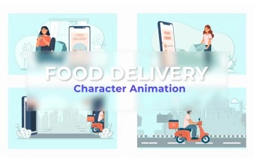 Food Delivery Character Animation Scene Pack