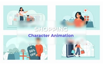 Shopping Character Animation Scene Pack