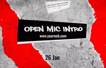 Open Mic Intro After Effects Template
