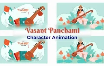 Vasant Panchami Character Animation After Effects Template
