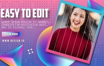 Gradient Neo Noisy Slideshow After Effects Template