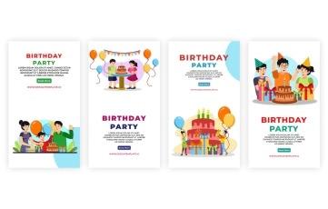 Birthday Party Instagram Story After Effects Template