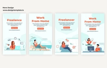 Freelancing Instagram Story After Effects Template