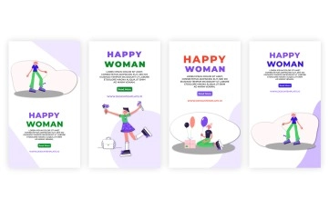 Happy Woman Instagram Story After Effects Template