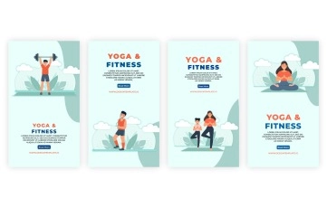 Yoga Fitness Instagram Story After Effects Template