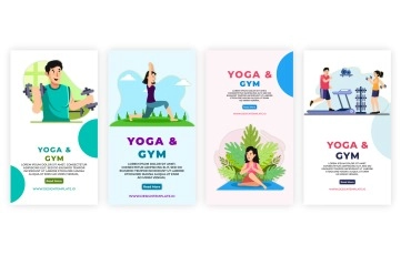 Yoga Gym Instagram Story After Effects Template
