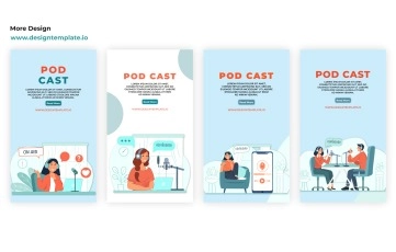 Pod Cast Instagram Story After Effects Template