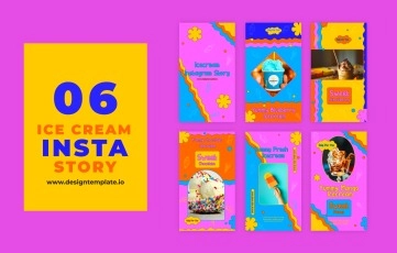 Ice Cream Instagram Story After Effects Template