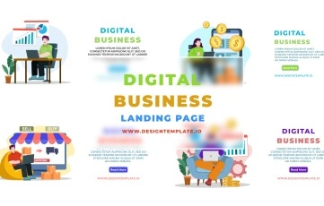 Digital Business Landing Page After Effects Template