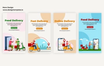 Food Delivery Instagram Story After Effects Template 2