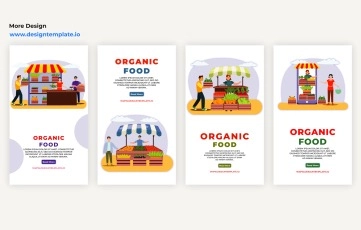 Organic Food Instagram Story After Effects Template
